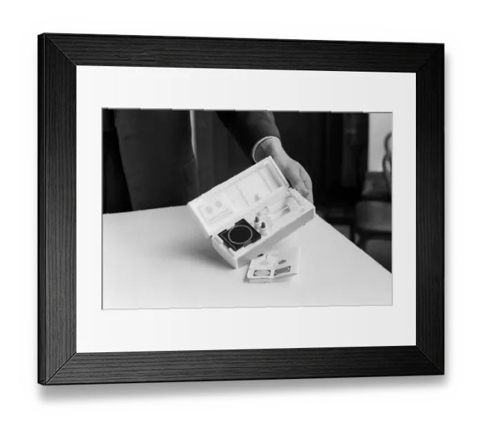 Framed Print : A do it yourself pregnancy test kit, made in Sweden. July 1968 Framed Print : A do it yourself pregnancy test kit, made in Sweden. July 1968