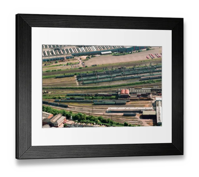Framed Print : Aerial views of Birminghams railways, taken from the BRMB Flying Eye. 15th June 1994