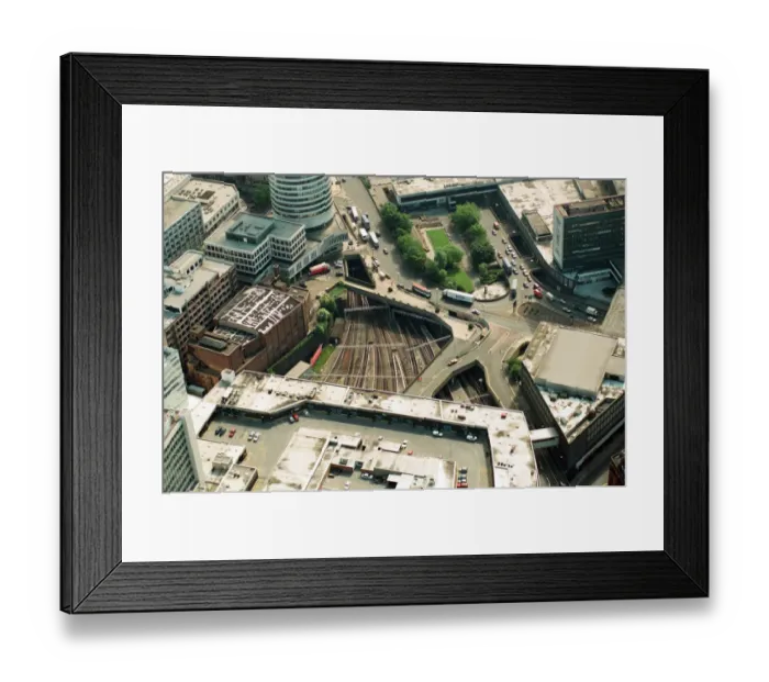 Framed Print : Aerial views of Birmingham city centre and New Street Station Framed Print : Aerial views of Birmingham city centre and New Street Station