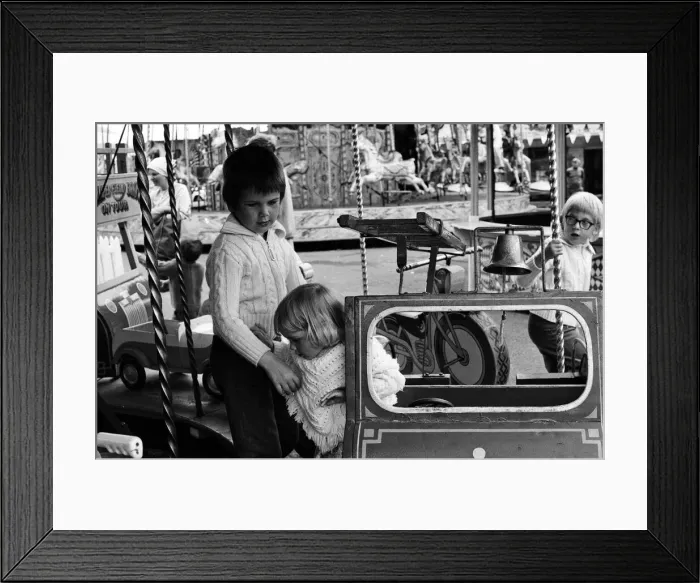 Framed Print : Scenes at Weymouth Fairground, Dorset. 14th July 1977