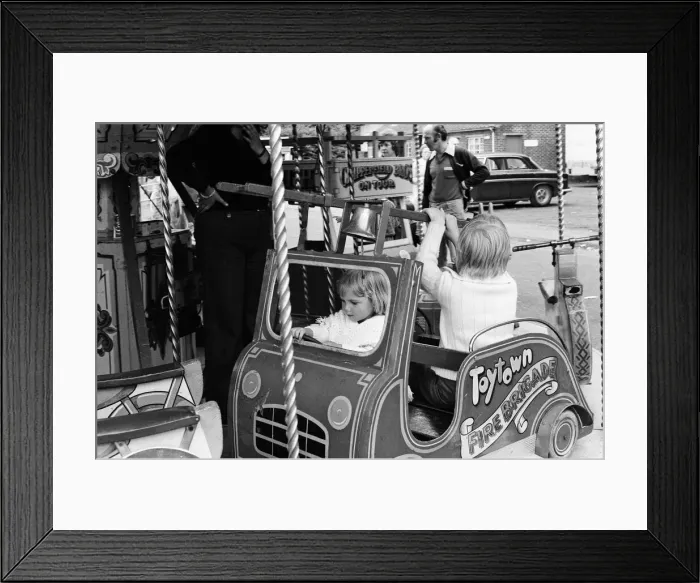 Framed Print : Scenes at Weymouth Fairground, Dorset. 14th July 1977 Framed Print : Scenes at Weymouth Fairground, Dorset. 14th July 1977