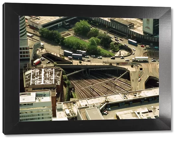 Aerial views of Birmingham New Street Station, taken from the BRMB Flying Eye
