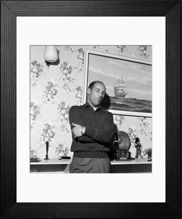 Framed Print : Racing driver Stirling Moss at his home in Mayfair. 13th March 1960 Framed Print : Racing driver Stirling Moss at his home in Mayfair. 13th March 1960