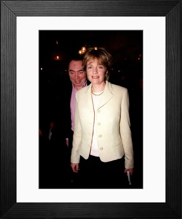 Framed Print : Lord Andrew Lloyd Webber and wife at the opening night of the Saturday night fever Framed Print : Lord Andrew Lloyd Webber and wife at the opening night of the Saturday night fever