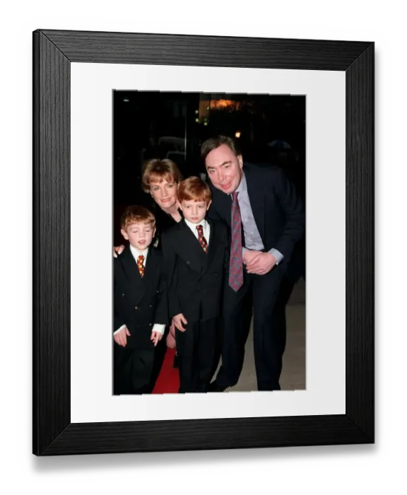 Framed Print : Sir Andrew Lloyd Webber April 98 Arriving with his wife Madeleine