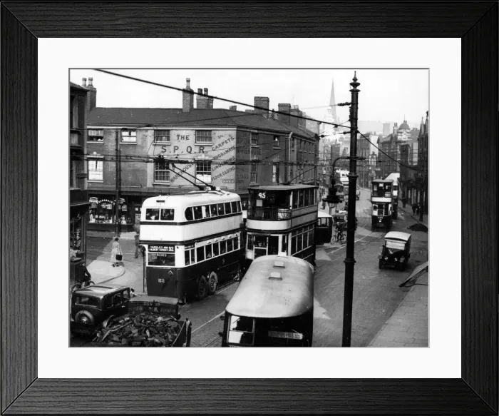 Framed Print : Traffic at the junction of High Street and Rea Street, Deritend Framed Print : Traffic at the junction of High Street and Rea Street, Deritend