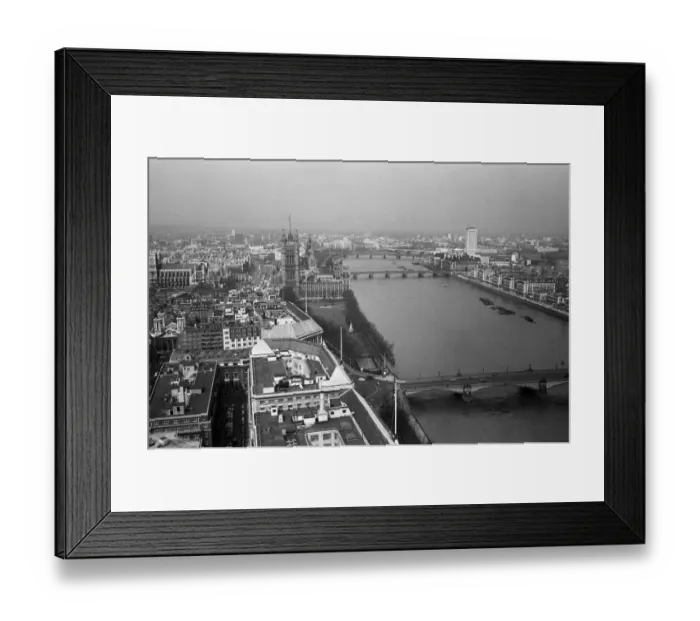 Framed Print : Views of London from Millbank Tower. 4th April 1963 Framed Print : Views of London from Millbank Tower. 4th April 1963