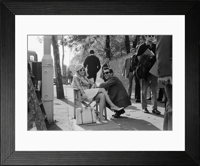 Framed Print : Julie Christie, actor, pictured on the set of the film Darling Framed Print : Julie Christie, actor, pictured on the set of the film Darling