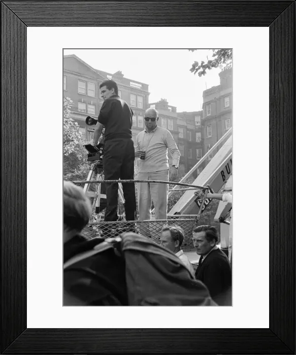 Framed Print : Pictured, camera crew on the set of the film Darling Framed Print : Pictured, camera crew on the set of the film Darling