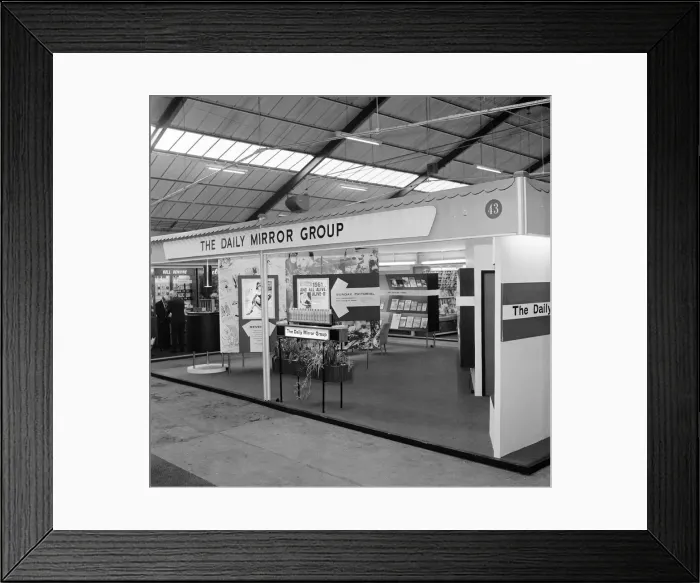 Framed Print : The Daily Mirror Group Stand at The Newsagents Fair, exhibition hall complex Framed Print : The Daily Mirror Group Stand at The Newsagents Fair, exhibition hall complex