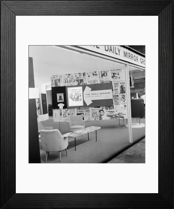 Framed Print : The Daily Mirror Group Stand at The Newsagents Fair, exhibition hall complex Framed Print : The Daily Mirror Group Stand at The Newsagents Fair, exhibition hall complex