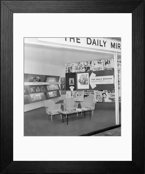 Framed Print : The Daily Mirror Group Stand at The Newsagents Fair, exhibition hall complex Framed Print : The Daily Mirror Group Stand at The Newsagents Fair, exhibition hall complex