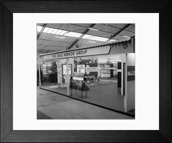 Framed Print : The Daily Mirror Group Stand at The Newsagents Fair, exhibition hall complex Framed Print : The Daily Mirror Group Stand at The Newsagents Fair, exhibition hall complex