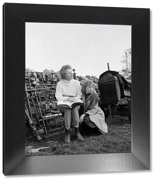Mary Hayley Bell and her daughter Hayley Mills pictured out in the sun at Downham