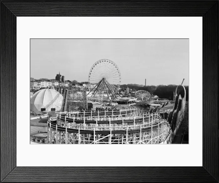Framed Print : Scenes at Bembom Brothers White Knuckle Theme Park (formerly known as Dreamland