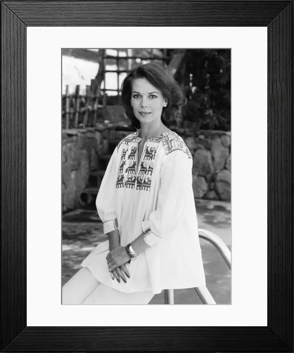 Framed Print : Natalie Wood, american actress at The Golden Door, a luxury keep fit spa in San Marcos Framed Print : Natalie Wood, american actress at The Golden Door, a luxury keep fit spa in San Marcos