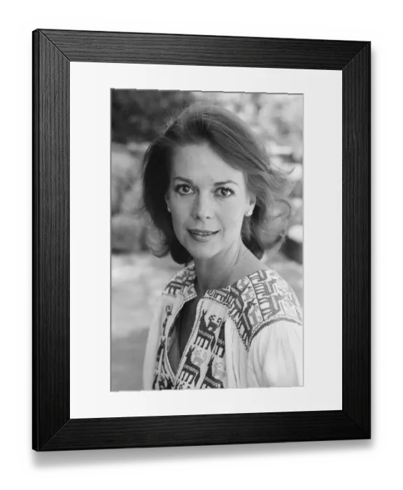 Framed Print : Natalie Wood, american actress at The Golden Door, a luxury keep fit spa in San Marcos