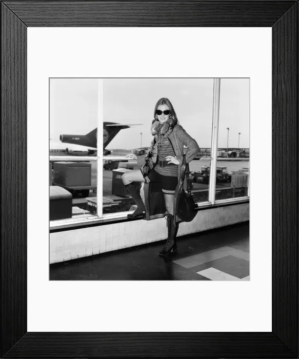Framed Print : Hayley Mills at Heathrow Airport today. She is going to Nice to look at her Villa which Framed Print : Hayley Mills at Heathrow Airport today. She is going to Nice to look at her Villa which