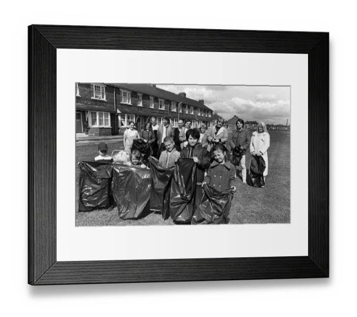 Framed Print : Residents and volunteers have cleaned rubbish littering Teessides Clarence Estate Framed Print : Residents and volunteers have cleaned rubbish littering Teessides Clarence Estate
