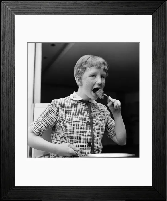 Framed Print : 12-year-old Helen Dalzell from Halifax wrote to a TV programme with an idea for making Framed Print : 12-year-old Helen Dalzell from Halifax wrote to a TV programme with an idea for making