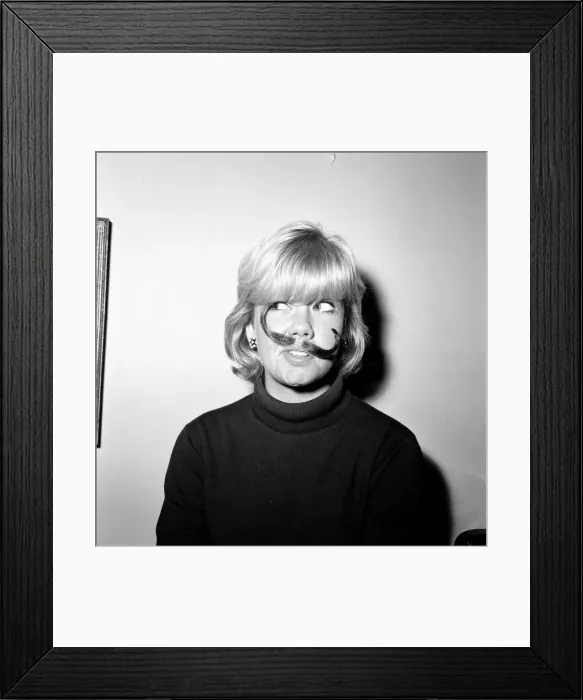 Framed Print : Hayley Mills wearing a genuine Dali imitation moustache, which can be bought for 12s. 6d Framed Print : Hayley Mills wearing a genuine Dali imitation moustache, which can be bought for 12s. 6d