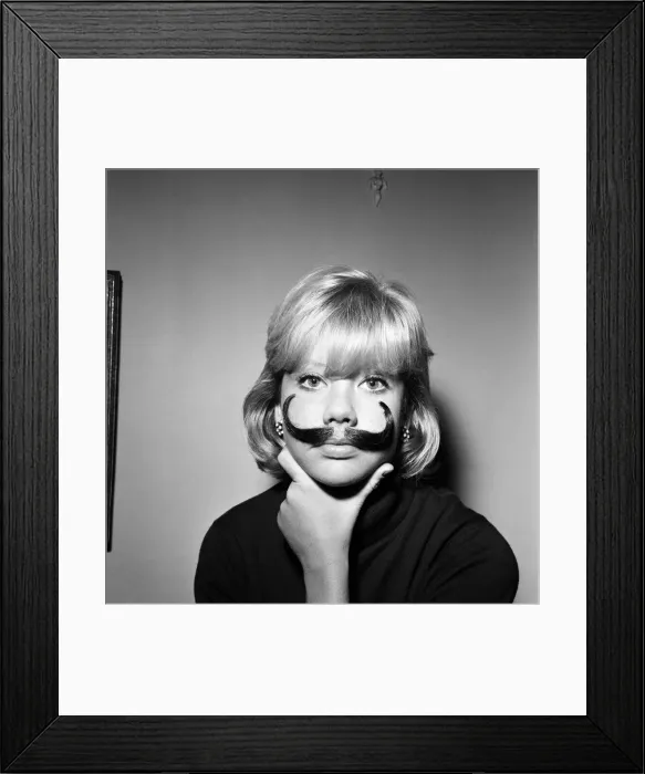 Framed Print : Hayley Mills wearing a genuine Dali imitation moustache, which can be bought for 12s. 6d Framed Print : Hayley Mills wearing a genuine Dali imitation moustache, which can be bought for 12s. 6d