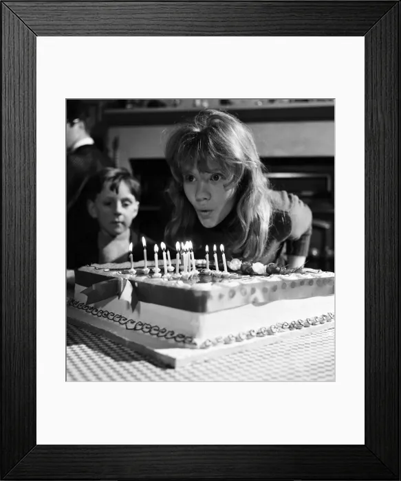 Framed Print : Film star Hayley Mills celebrates her 15th birthday at Pinewood Studios where she is Framed Print : Film star Hayley Mills celebrates her 15th birthday at Pinewood Studios where she is