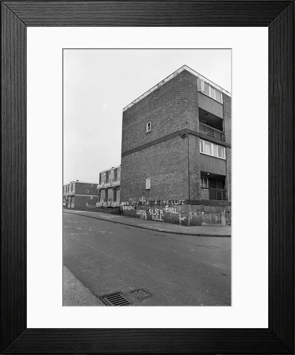 Framed Print : Housing conditions in St Hilda s, Middlesbrough. 1977 Framed Print : Housing conditions in St Hilda s, Middlesbrough. 1977