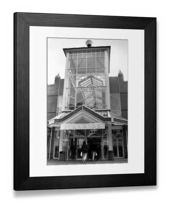 Framed Print : The Pyramids Shopping Centre in Birkenhead. 25th March 1991