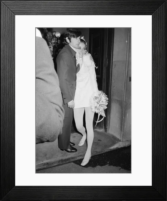 Framed Print : Wedding of Polish film director Roman Polanski and his bride Framed Print : Wedding of Polish film director Roman Polanski and his bride