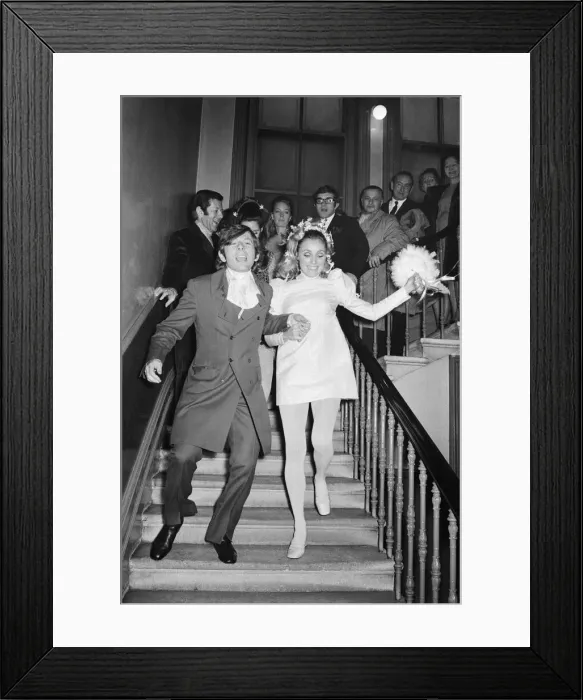 Framed Print : Wedding of Polish film director Roman Polanski and his bride Framed Print : Wedding of Polish film director Roman Polanski and his bride