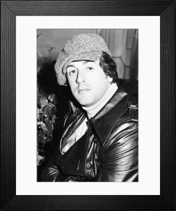 Framed Print : Sylvester Stallone, american actor and writer in London to promote new film Rocky