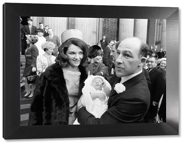 Allison, the daughter of Stirling Moss and his American wife Elaine is christened at St