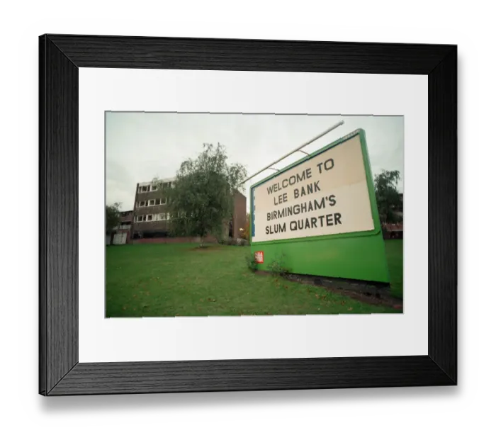 Framed Print : Drivers into Birmingham city centre are greeted by a new sign in Bristol Street with Framed Print : Drivers into Birmingham city centre are greeted by a new sign in Bristol Street with