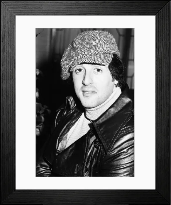 Framed Print : Sylvester Stallone, american actor and writer in London to promote new film Rocky