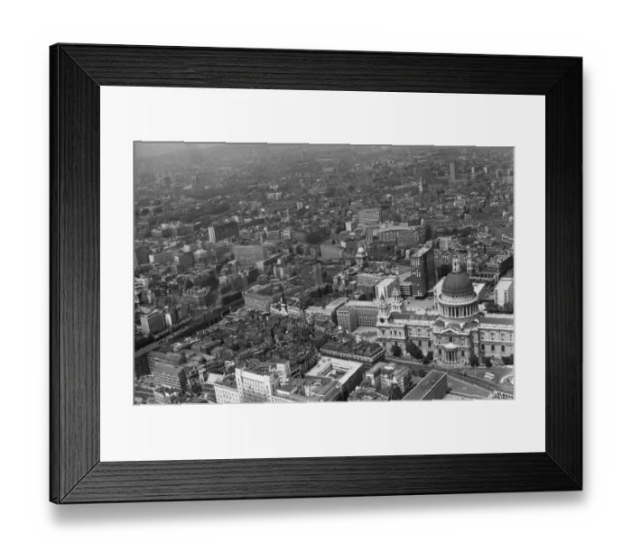 Framed Print : Views of London taken from a helicopter. 15th June 1969