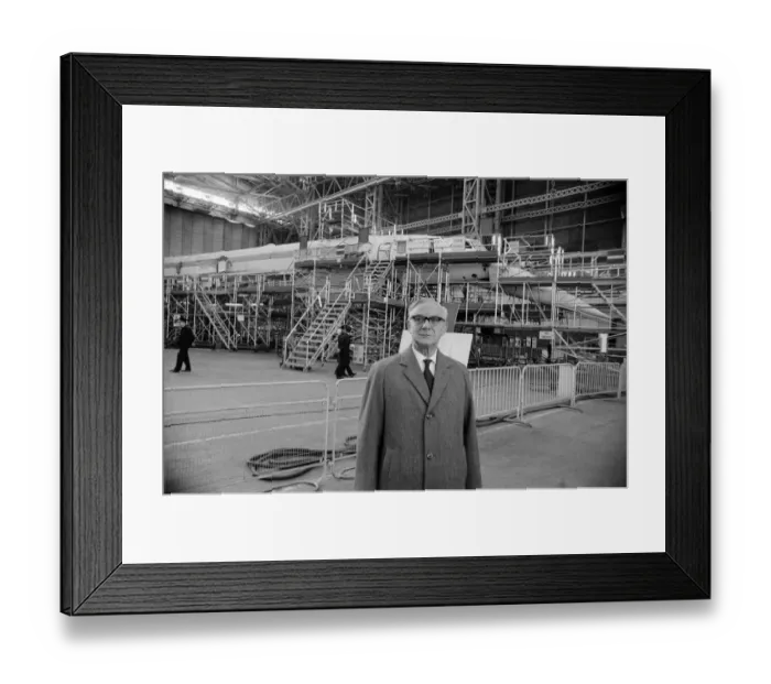Framed Print : Dr Archibald Russell, the retiring chairman of the British Aircraft Corporation Framed Print : Dr Archibald Russell, the retiring chairman of the British Aircraft Corporation