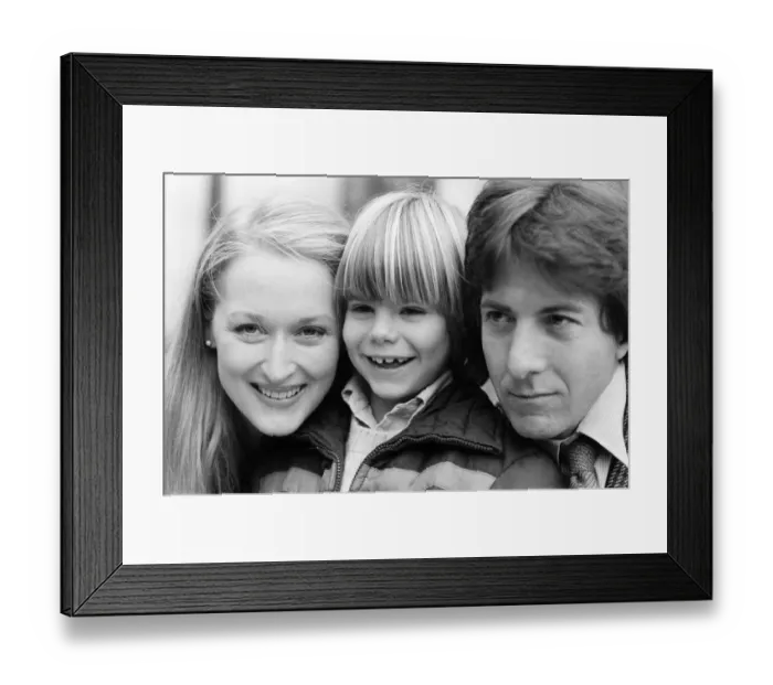 Framed Print : Actor Dustin Hoffman with actress Meryl Streep and young Justin Henry who all star Framed Print : Actor Dustin Hoffman with actress Meryl Streep and young Justin Henry who all star