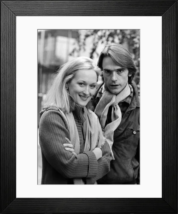 Framed Print : A photo call for the stars of the film The French Lieutenants Woman Framed Print : A photo call for the stars of the film The French Lieutenants Woman