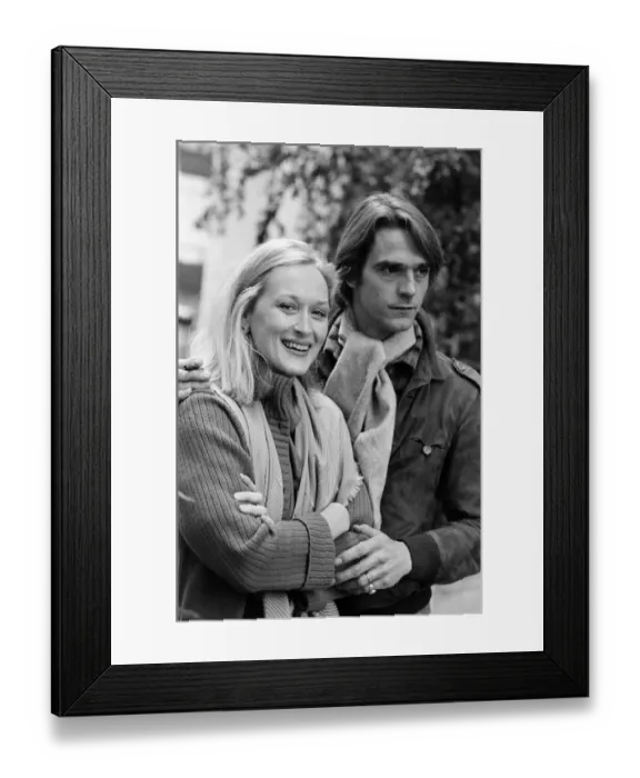 Framed Print : A photo call for the stars of the film The French Lieutenants Woman