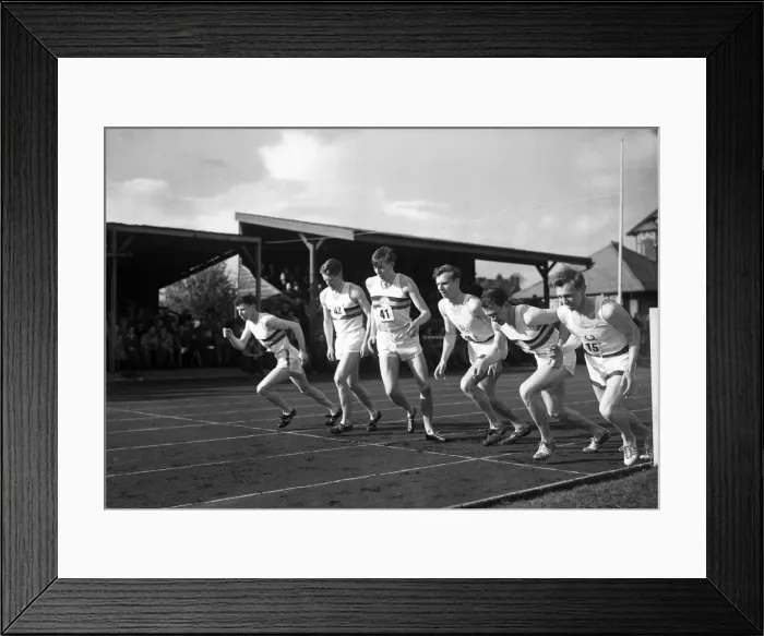 Framed Print : Roger Bannister, British Athlete runs the first sub 4 minute mile Framed Print : Roger Bannister, British Athlete runs the first sub 4 minute mile