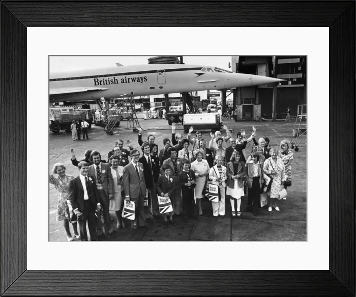 Framed Print : Thirty five guests of British Airways, selected at random by computer ballot Framed Print : Thirty five guests of British Airways, selected at random by computer ballot