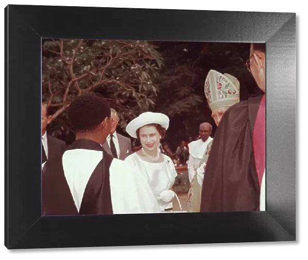 Queen Elizabeth II during her visit to Sierra Leone, November 1961 The visit was