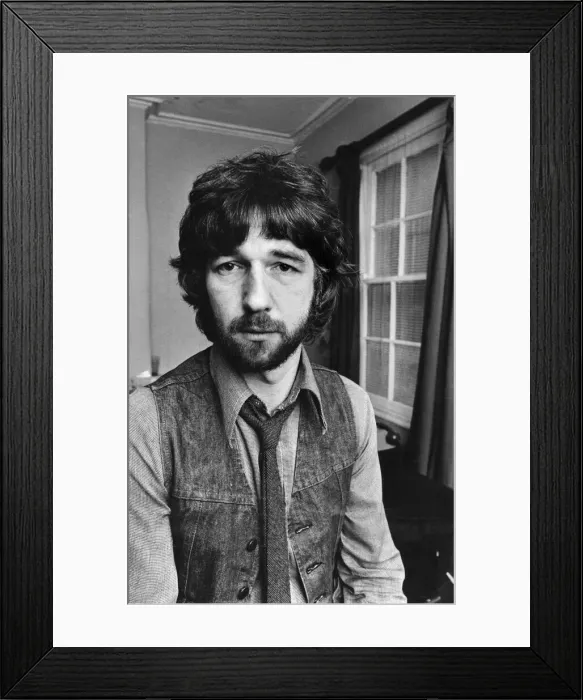 Framed Print : Liverpool playwright Willy Russell pictured during an interview. March 1981 Framed Print : Liverpool playwright Willy Russell pictured during an interview. March 1981