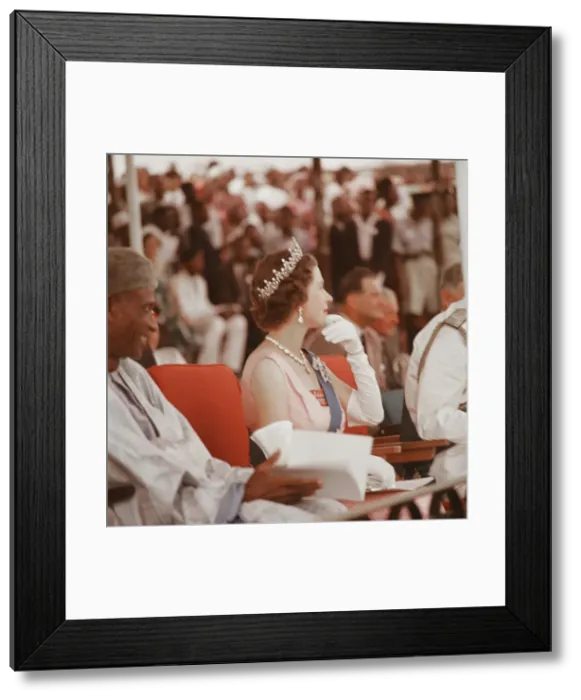 Framed Print : Queen Elizabeth II during her visit to Sierra Leone, November 1961 Pictured at Bo Framed Print : Queen Elizabeth II during her visit to Sierra Leone, November 1961 Pictured at Bo