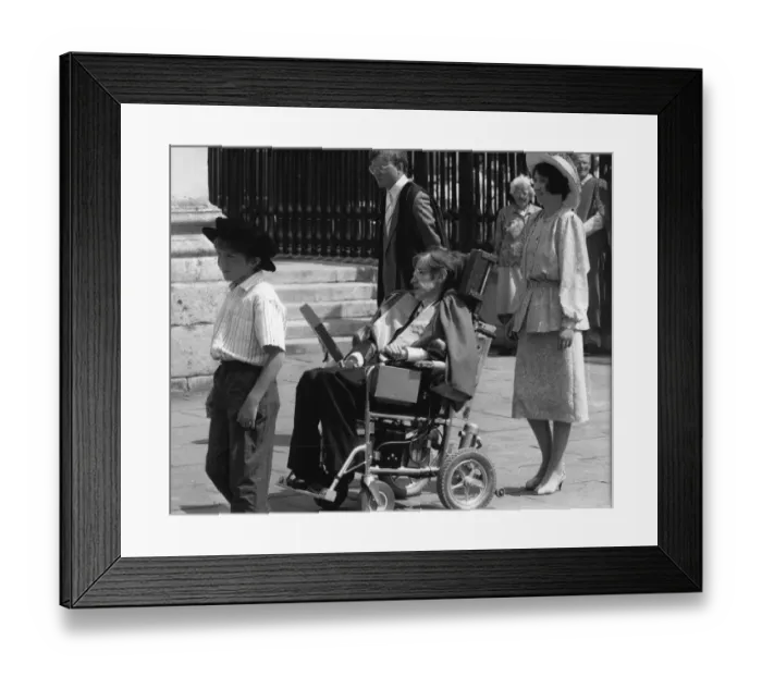 Framed Print : Stephen Hawking, Cambridge June 1989 Framed Print : Stephen Hawking, Cambridge June 1989