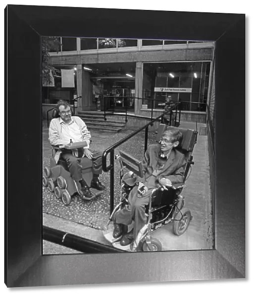 Professor Stephen Hawking at Scott Polar Institute, Cambridge August 1992