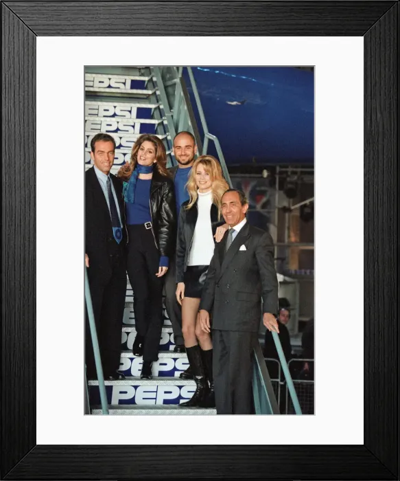 Framed Print : Pepsi launch its new blue can. Air France paint one of its Concorde