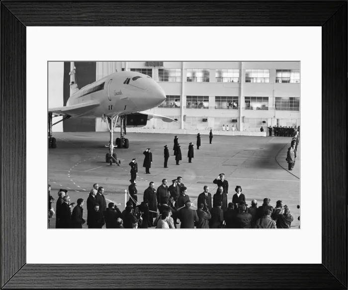 Framed Print : Concorde, prototype 001 makes its first official public appearance as it is unveiled Framed Print : Concorde, prototype 001 makes its first official public appearance as it is unveiled