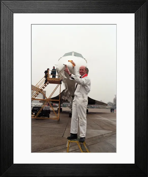Framed Print : British Airways Concorde 20th Birthday is celebrated at Heathrow Airport